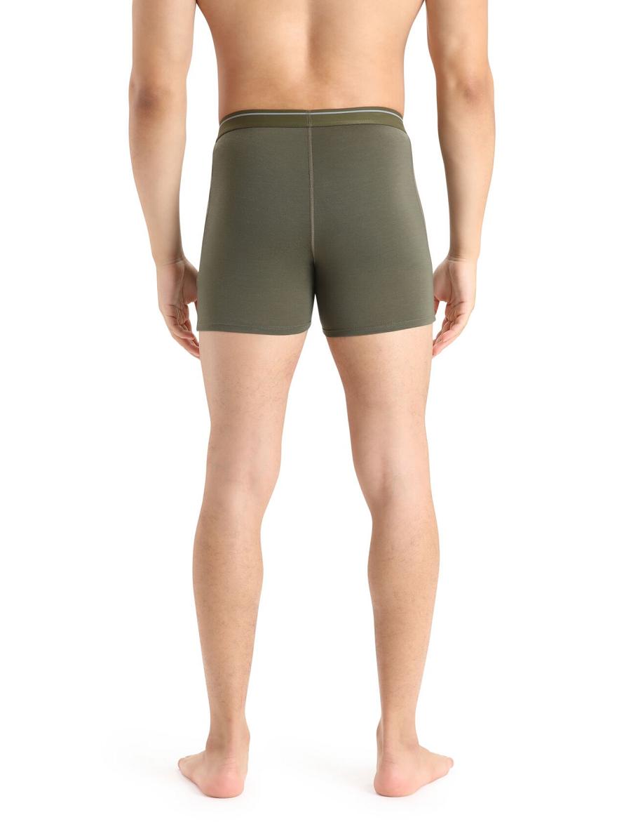 Bielizny Icebreaker Merino Anatomica Boxers Męskie Oliwkowe | PL 1634ZUTG